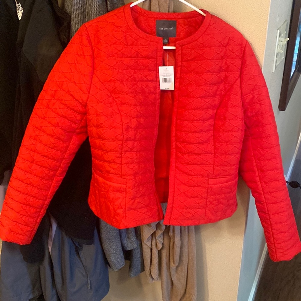 The Limited Red puffer jacket in size 8